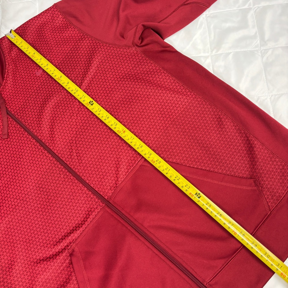 Nike Therma-FIT Full Zip Hoodie Maroon Geometric Pattern Mens XXL Athletic - Picture 13 of 14